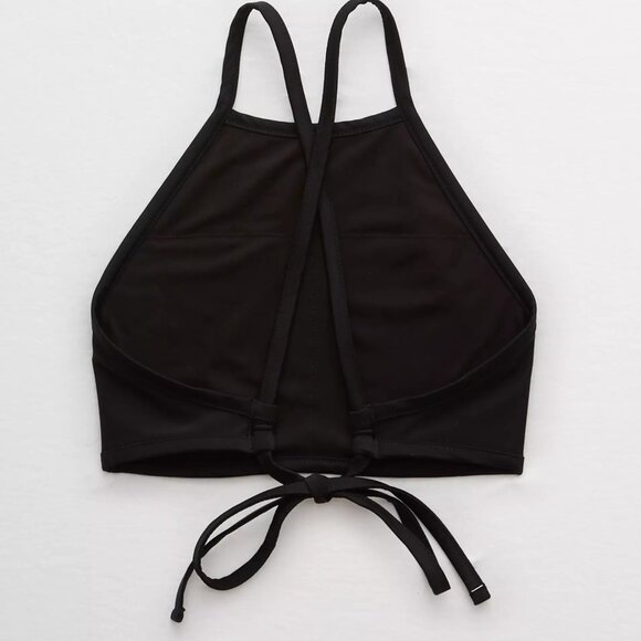 Aerie High Neck Cropped Black Bikini Top - Picture 5 of 9